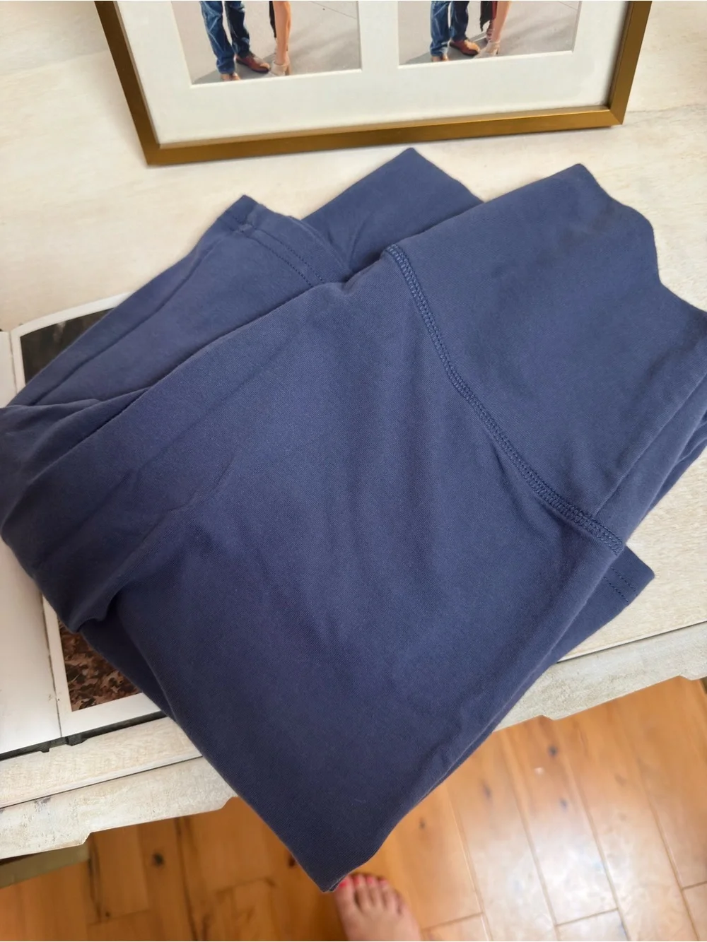 aerie Offline High-Rise Navy Blue Flare Leggings